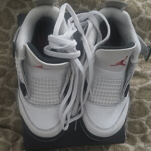 Jordan White and Red Sneakers